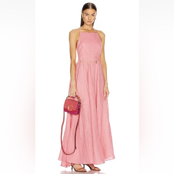 CHLOE  Mini C Tricolor Croc Embossed Leather Shoulder Bag in Graphic Pink NWT - Picture 2 of 10